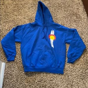 A blue Colorado sweatshirt